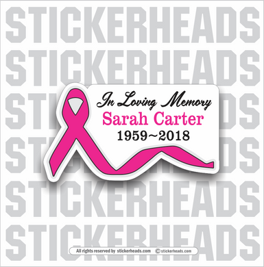 In Memory Of - with Cancer Ribbon -  Sticker