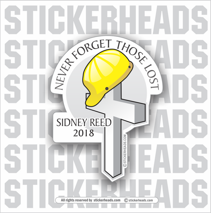 In Memory Of - Never Forget Those Lost - Union Cross Sticker