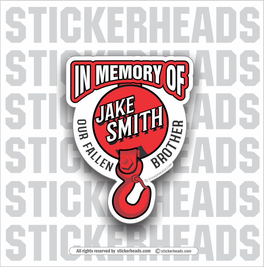 In Memory Of - Ironworker Iron Worker Ball Fallen Brother - Sticker