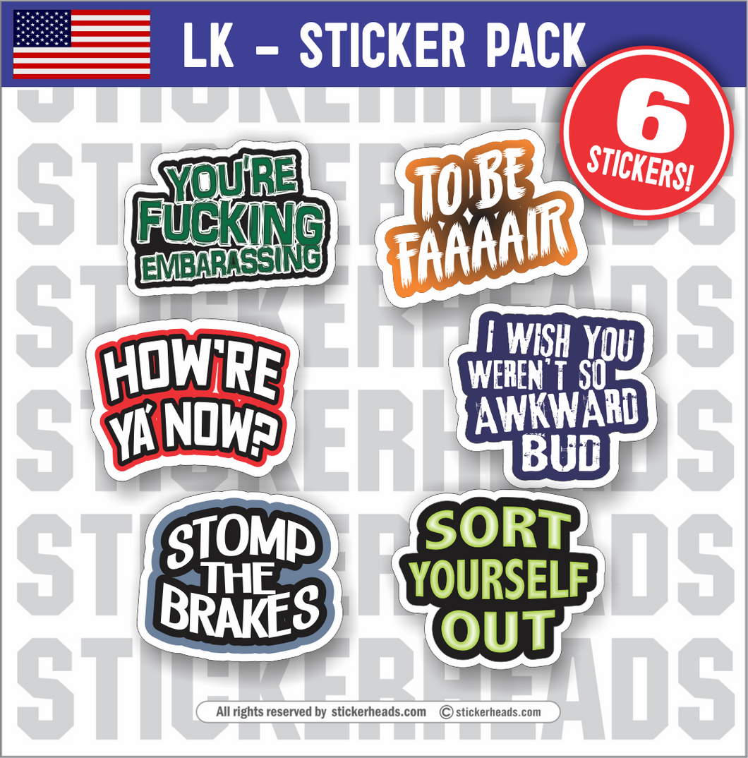 Letters to Kenny 6 sticker Pack -  Stickers