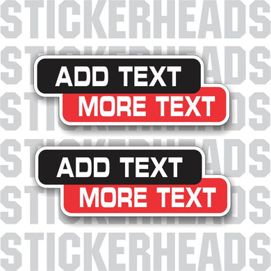 RED & BLACK LOGO WELDER - Add Your Own Text  - Make Your Own welding weld sticker