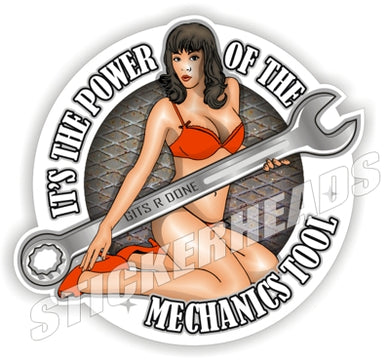 Power Of The -  Mechanic Mechanics - Sexy Chick - Sticker