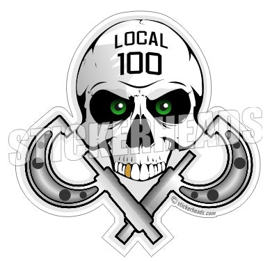 Skull And Calipers -  Millwright Millwrights - Sticker