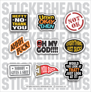 9 MISC STICKER PACK #1  - Packs 9 Stickers