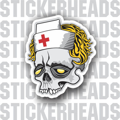 Nurse Skull - Nursing Nurse RN - Occupation Sticker