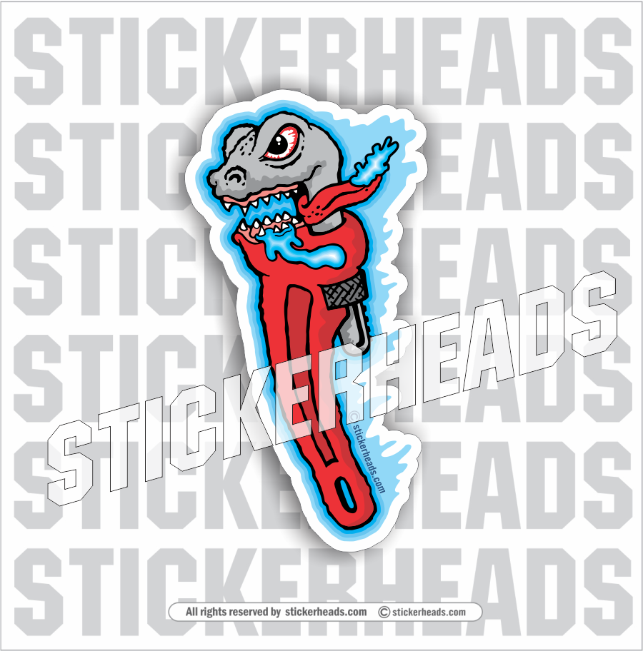 Flying Monster Cartoon - Pipe Fitter Plumber pipefitter Sprinkler Fitter  Sprinklerfitter fitter  - Sticker