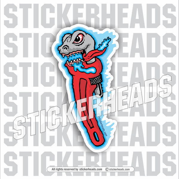 Flying Monster Cartoon - Pipe Fitter Plumber pipefitter Sprinkler Fitter  Sprinklerfitter fitter  - Sticker