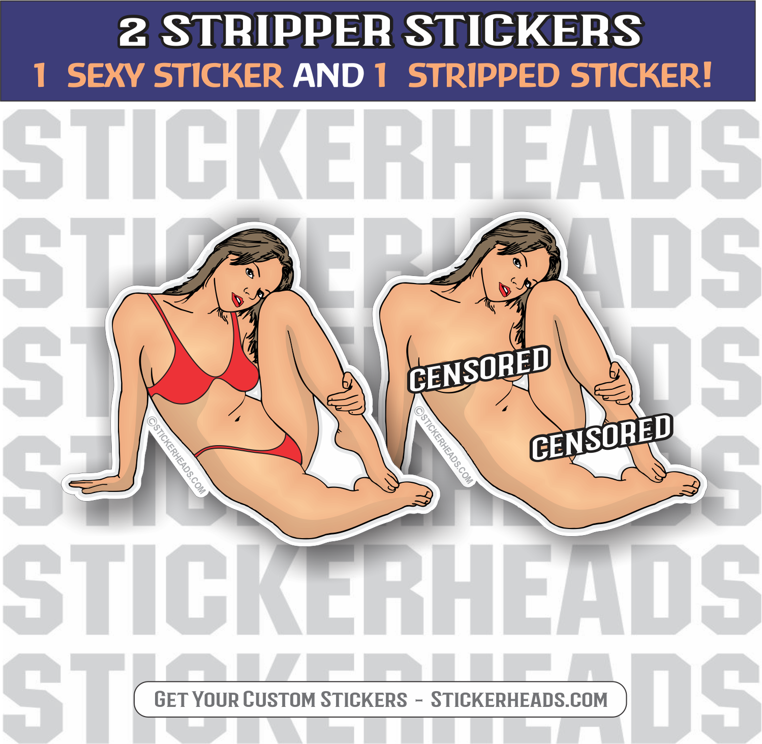 Rosie Petals - Sexy Stripper Stickers - 2 STICKERS! – Stickerheads Stickers