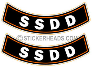 SSDD ( 2 stickers) Helmet   - Bike Biker Motorcycle Sticker