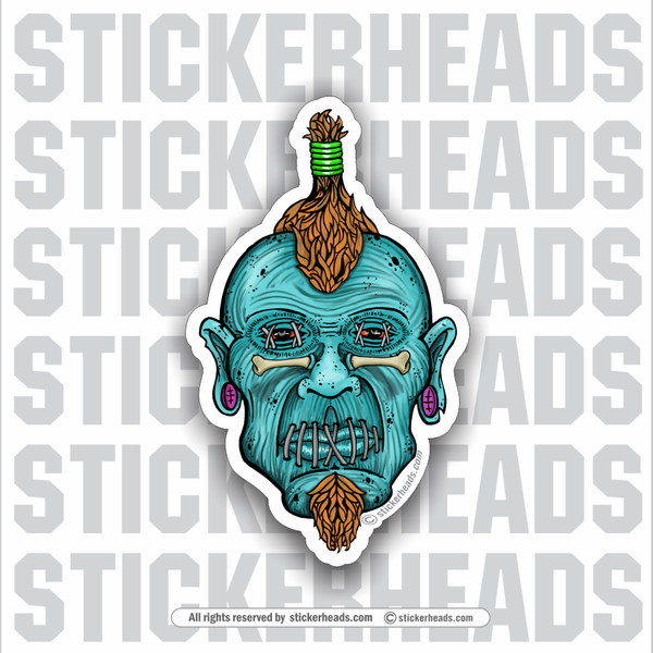 Shrunken Head -  Funny Work Sticker