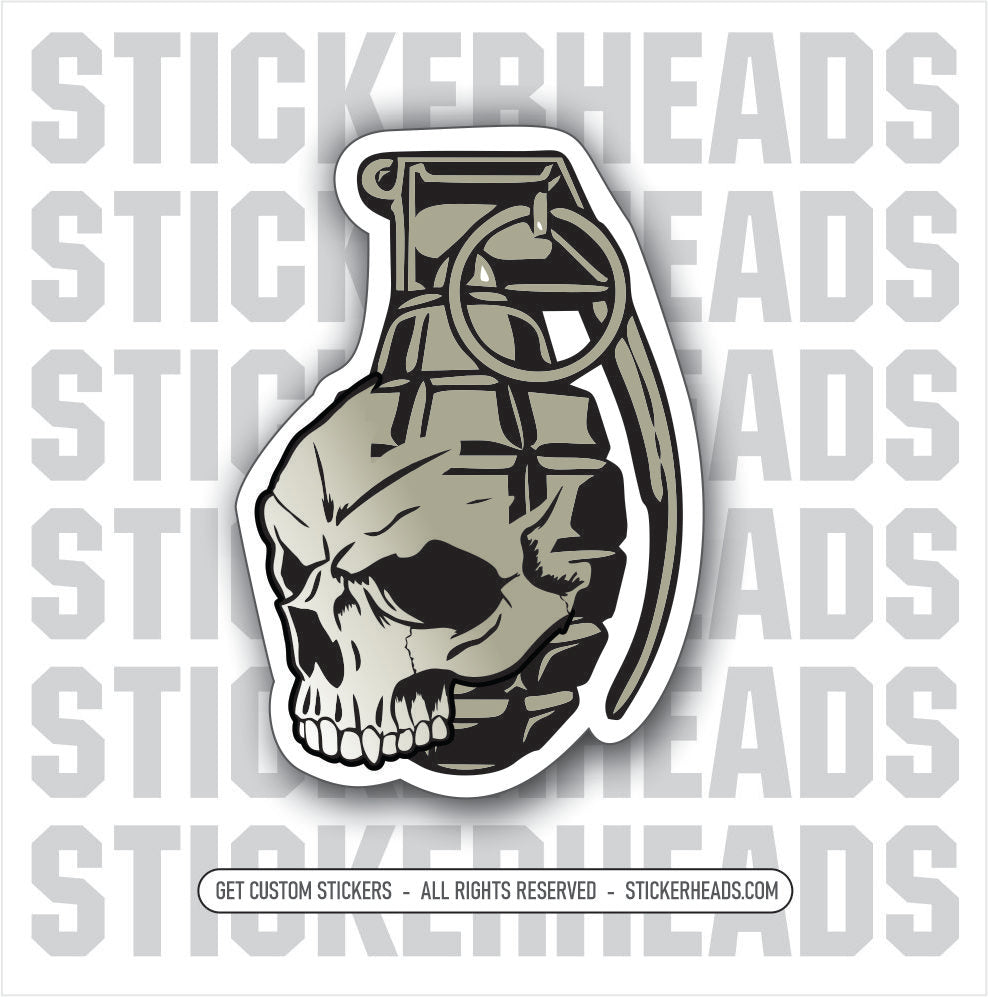 SKULL Grenade - BOMB Funny Sticker