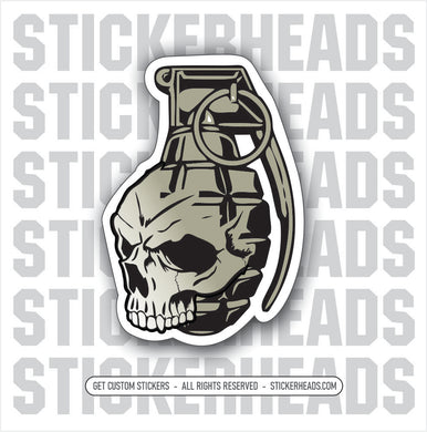 SKULL Grenade - BOMB Funny Sticker