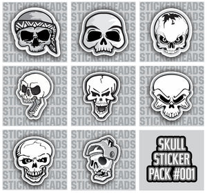 SKULL PACK #001 - Skull Sticker Pack
