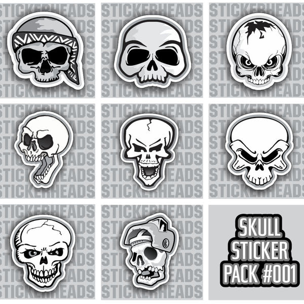 SKULL PACK #001 - Skull Sticker Pack
