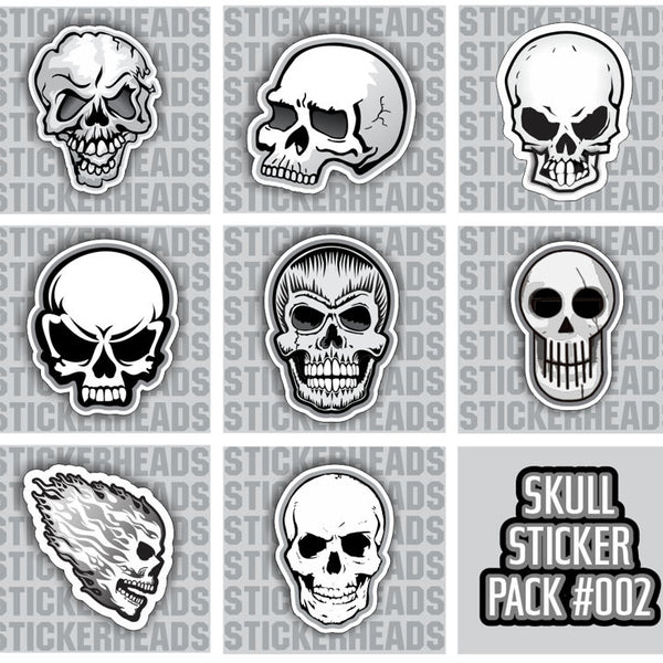 SKULL PACK #002 - Skull Sticker Pack