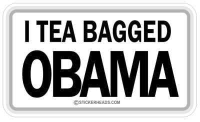 Tea Bagged Obama - Funny Sticker