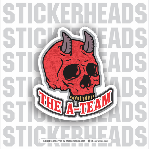 Red Devil Skull - A-TEAM  - Incentives Sticker