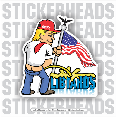 Trump Pee On Libtards - Trump  -  Misc Union Political Sticker