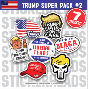 Trump Super Pack  #2 -  7 Pro - Trump Funny Sticker Pack