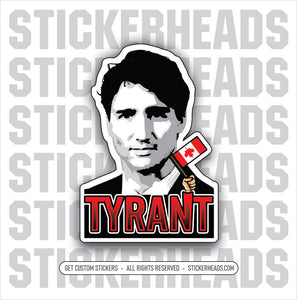 TRUDEAU TYRANT FLAG UPSIDE DOWN Canada - Sticker