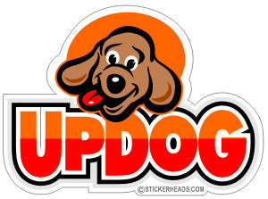 UPDOG  (  What is up dog )  - Funny Sticker