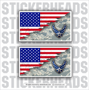 AIR FORCE - REVEAL Flags  - USA Flag Sticker