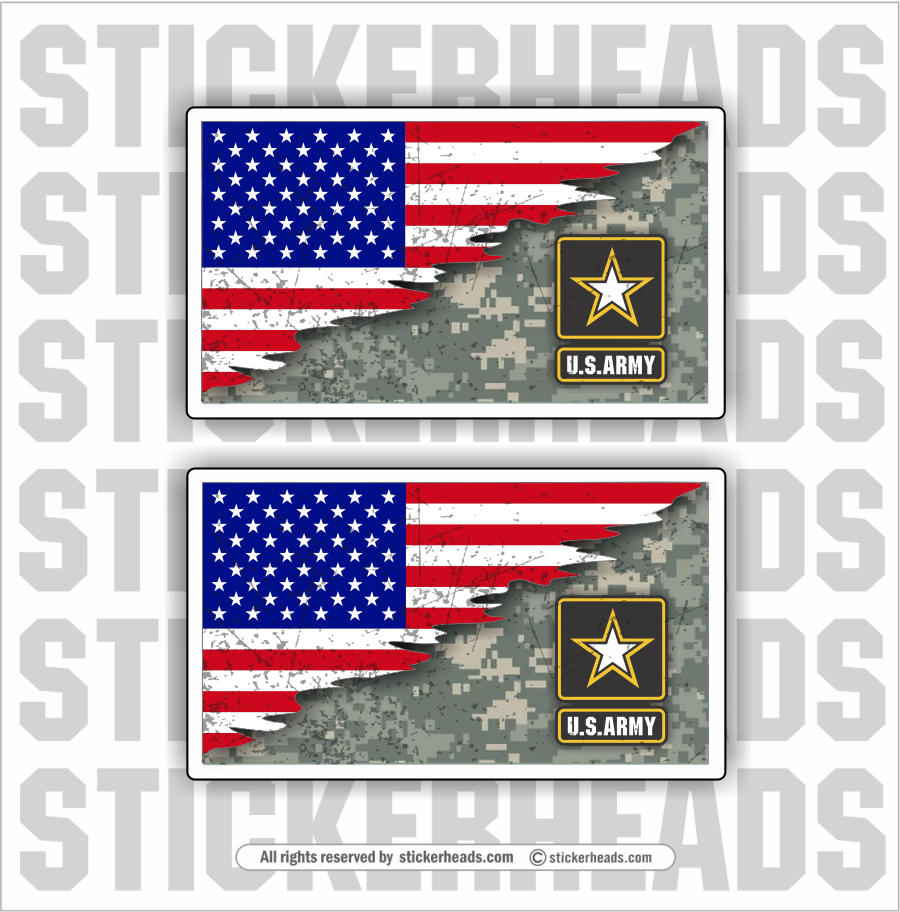 US ARMY - REVEAL Flags  - USA Flag Sticker