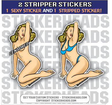 Vye Agra -  Sexy Stripper Stickers - 2 STICKERS!