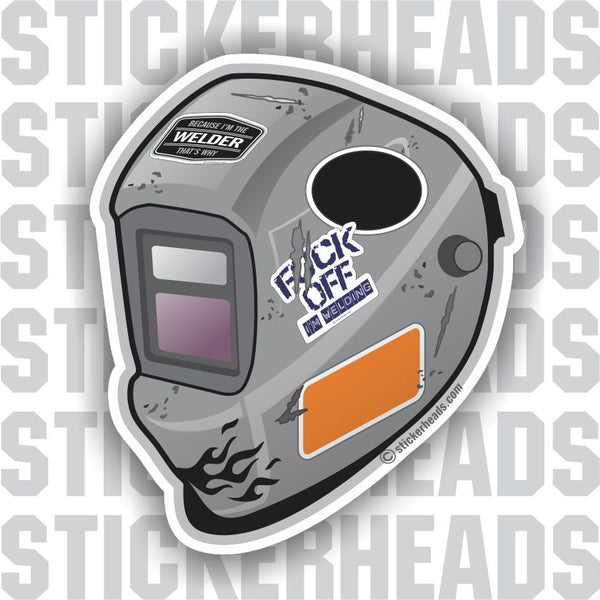WELDER HELMET Custom Text - Welding Make Your Own Sticker