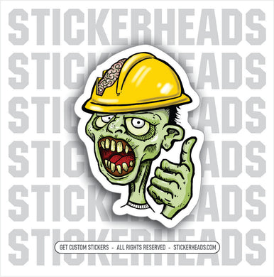 Thumbs Up ZOMBIE -  Funny Work Sticker