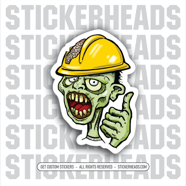 Thumbs Up ZOMBIE -  Funny Work Sticker