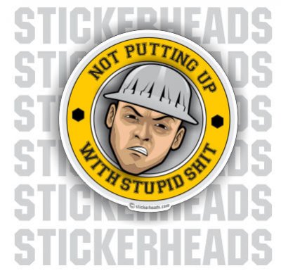 Not Putting up with STUPID SHIT  - Work Job Sticker