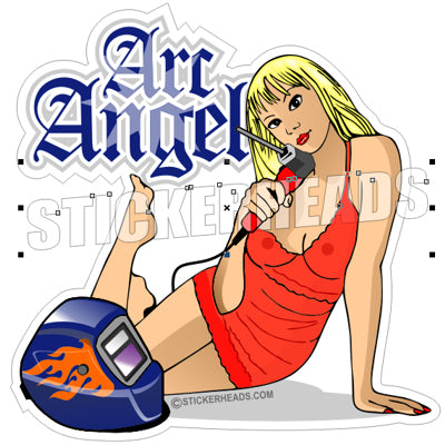 Arc Angel sexy chick - WELDERs - Welding - weld sticker
