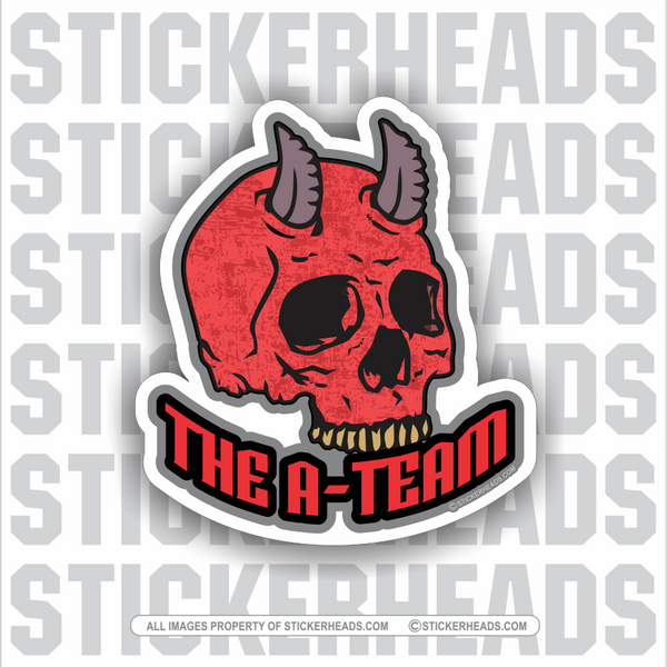 The A Team - Red Devil Skull -  Work Job - Sticker