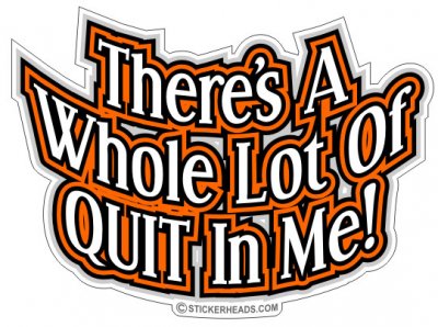 Whole Lot Of QUIT In ME - Work Job Sticker