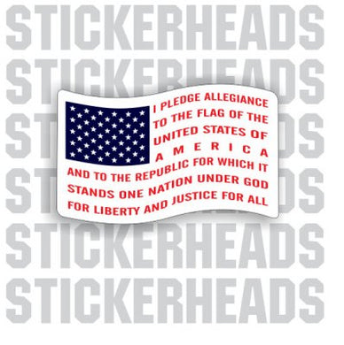 Pledge Of Allegiance - FLAG USA Sticker