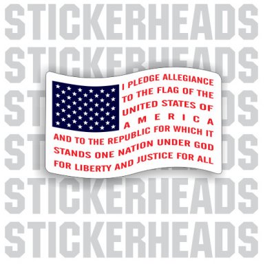 Pledge Of Allegiance - FLAG USA Sticker