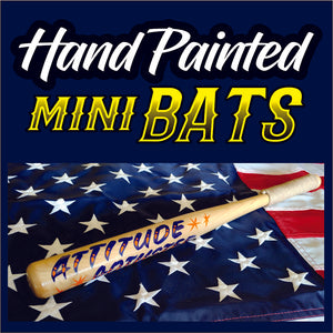 Attitude Adjuster  ( with para-cord handle ) Hand Painted - Mini Bat - Guy Gifts - Man Cave Shit