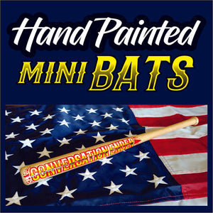 Conversation Ender -  Hand Painted - Mini Bat - Guy Gifts - Man Cave Shit