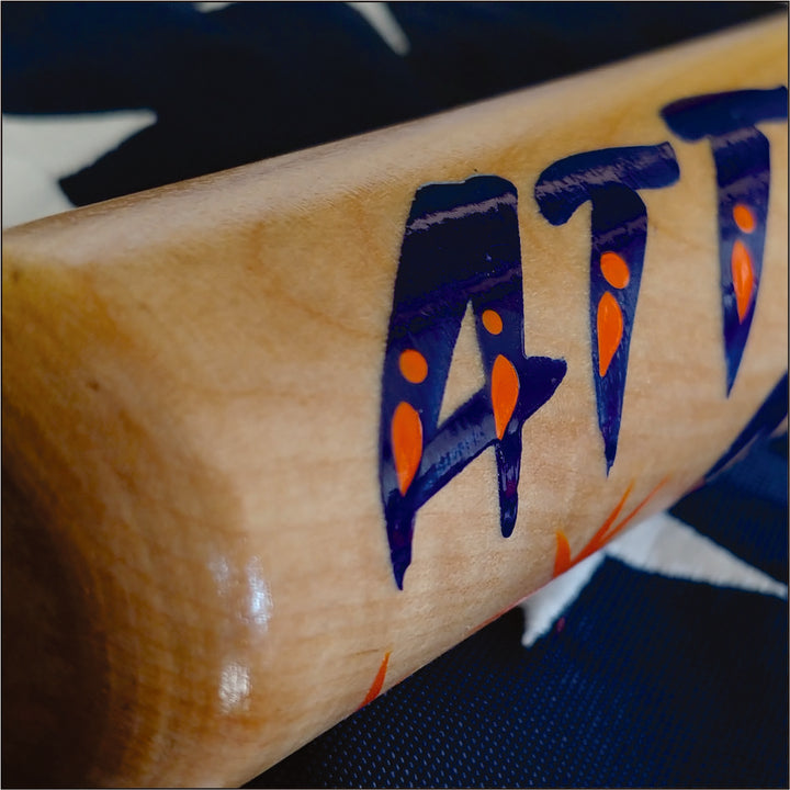 Attitude Adjuster  ( with para-cord handle ) Hand Painted - Mini Bat - Guy Gifts - Man Cave Shit