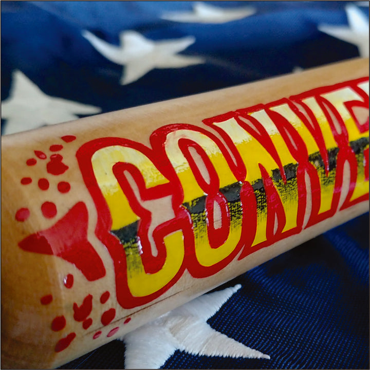 Conversation Ender -  Hand Painted - Mini Bat - Guy Gifts - Man Cave Shit