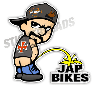 Biker Piss Pee On Jap Bikes - Bike Biker Motorcycle Sticker