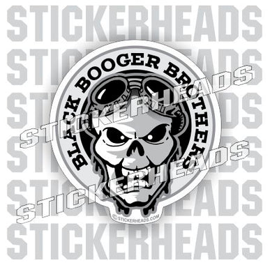 Black Booger Brothers Skull - WELDERs weld sticker