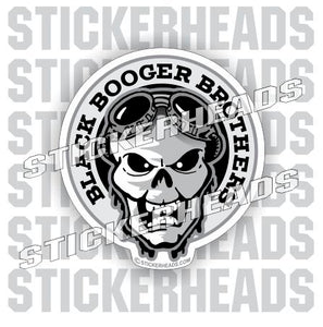 Black Booger Brothers Skull - WELDERs weld sticker