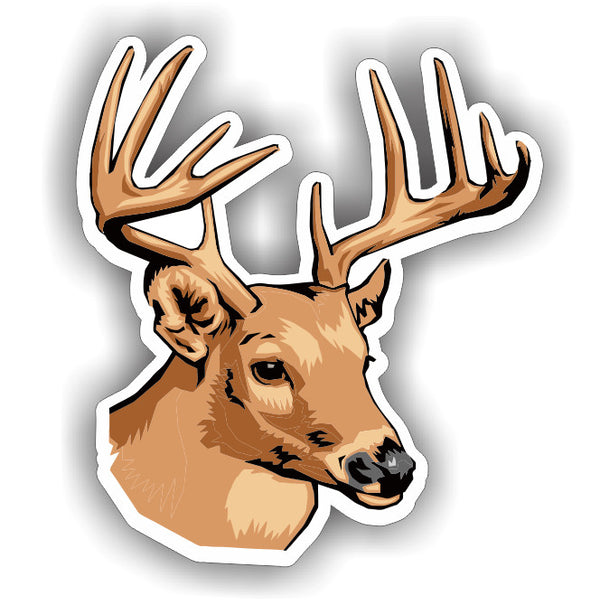 Nice Deer Buck Head Hunter  - Hunting Hunt Sticker