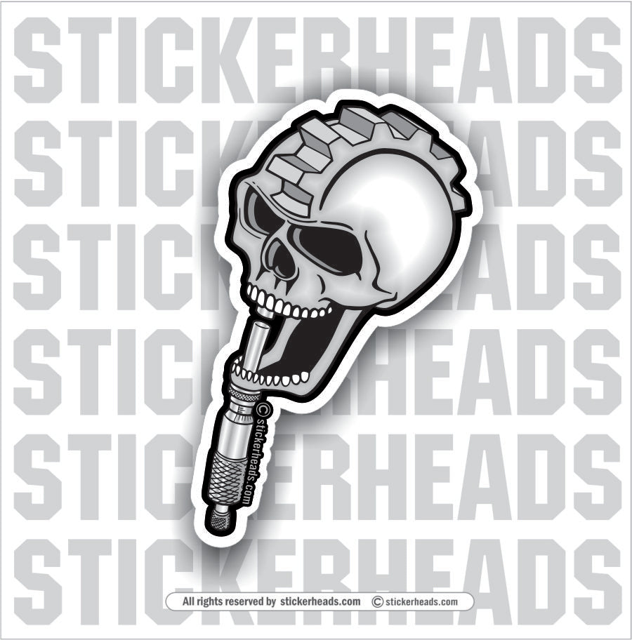 Caliper Gear Skull 2 - Millwright Millwrights - Sticker – Stickerheads ...