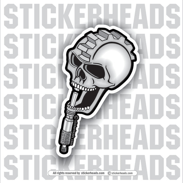 Caliper Gear Skull 2 - Millwright Millwrights -  Sticker