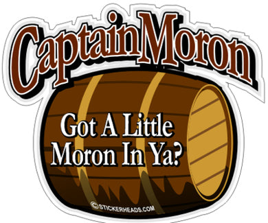 Captain Moron - Funny Sticker