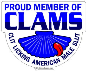 Proud Member of CLAMS - Funny Sticker