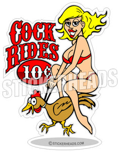 Cock Rides - Sexy - Funny Sticker